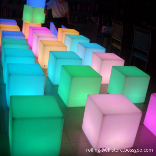 Night Club Different Sizes Multi Color Seating LED Light up Cube Stool/Chair/Bench/Furniture